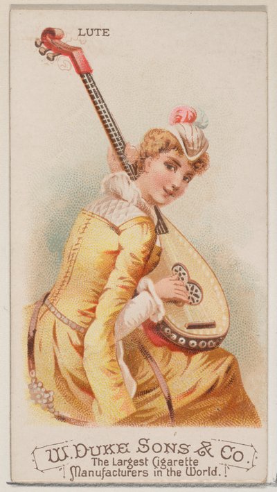 Lute, from the Musical Instruments series N82 for Duke brand cigarettes by Schumacher and Ettlinger