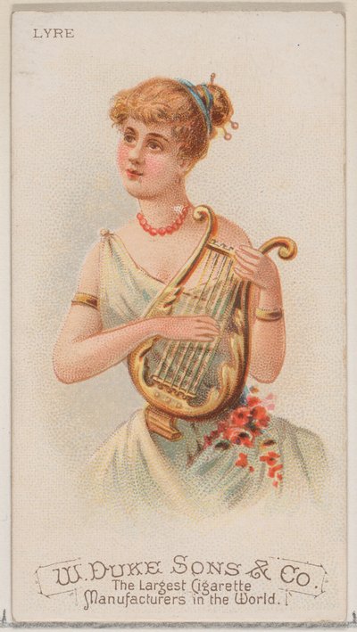 Lyre, from the Musical Instruments series N82 for Duke brand cigarettes by Schumacher and Ettlinger