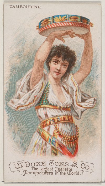 Tambourine, from the Musical Instruments series N82 for Duke brand cigarettes by Schumacher and Ettlinger