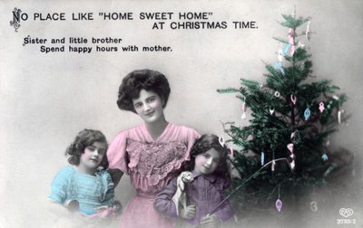 No Place like Home Sweet Home at Christmas Time, Greetings Card by Schwerdffeger and Co