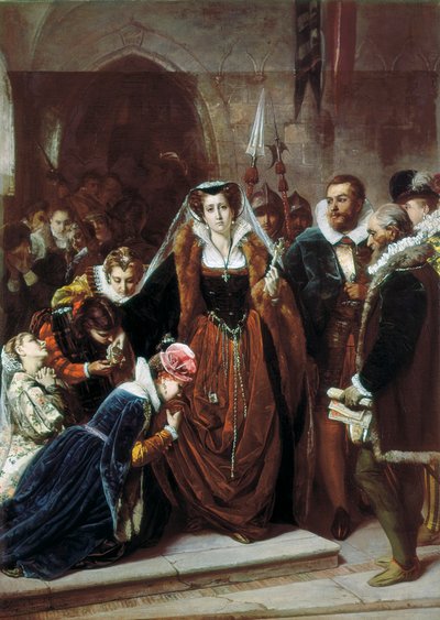 The Queen Mary 1st Stuart walks to the Scaffold by Scipione Vannutelli