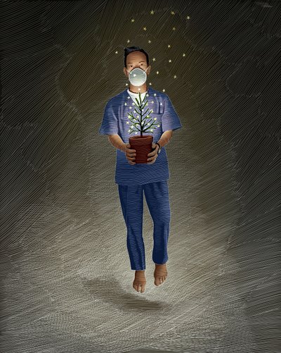 Nurse Angel, 2020 by Scott McKowen