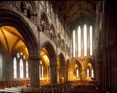 View of the Interior of Glasgow Cathedral by Scottish School