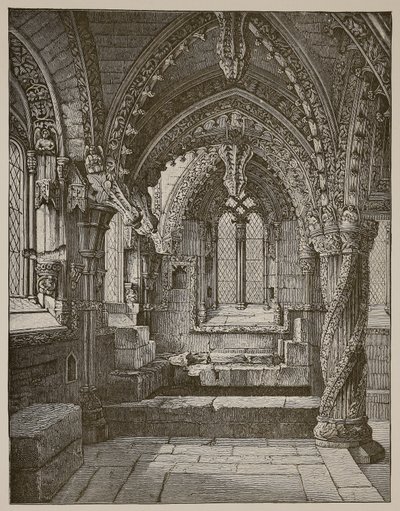 South-east corner of Lady Chapel, Rosslyn by Scottish School