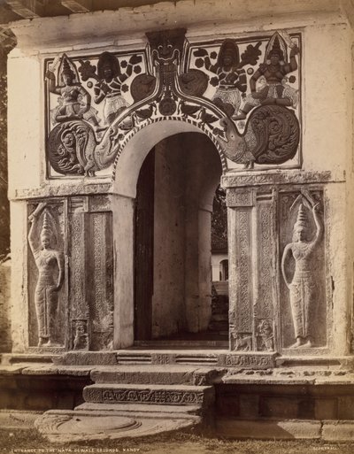 Entrance to the Nata Dewale Grounds, Kandy by Scowen and Co.