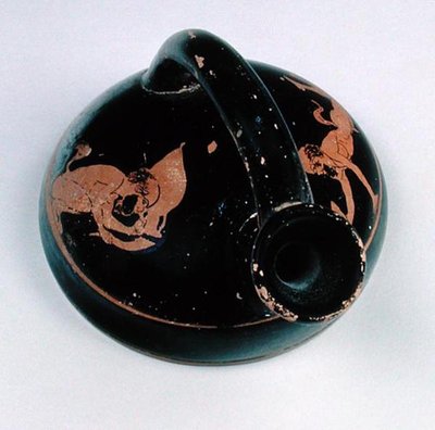 Attic red-figure askos, from Grave II at Nymphaeum in the Crimea, c.430 BC by Scythian