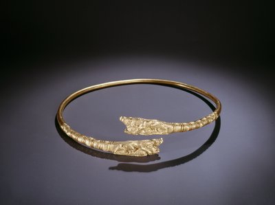 Torque with lions attacking boars at the ends by Scythian
