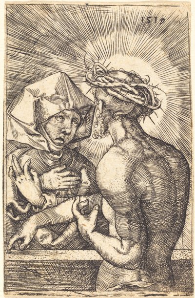 Christ Crowned with Thorns Speaking with His Mother by Sebald Beham