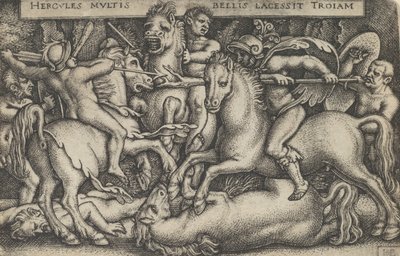 Hercules Fighting Against the Trojans, from The Labors of Hercules, 1545 by Sebald Beham