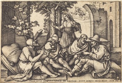 Job Conversing with His Friends by Sebald Beham
