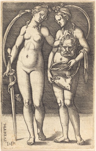 Judith and Her Servant Standing by Sebald Beham