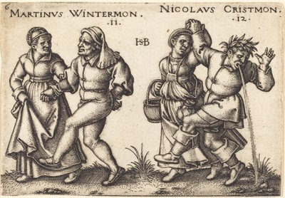 November and December by Sebald Beham