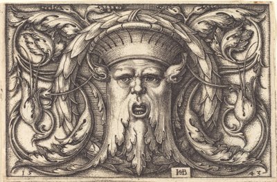 Ornament with a Mask by Sebald Beham