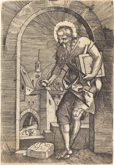 Saint Jerome at the Arch by Sebald Beham