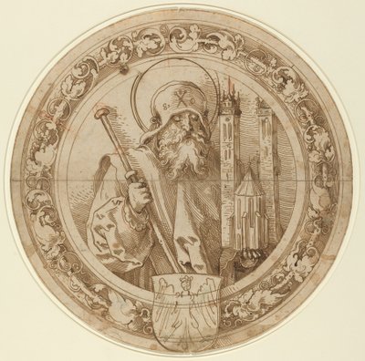 Saint Sebald Carrying the Model of His Church in Nuremberg by Sebald Beham