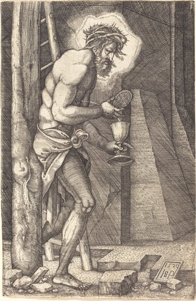 The Man of Sorrows at the Foot of the Cross by Sebald Beham