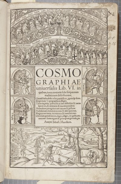 Title page of Cosmographia, 1544 by Sebastian Munster