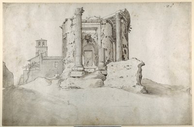 Ruins of the Temple of the Tiburtine Sibyl at Tivoli by Sebastian Vrancx