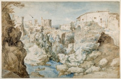 View of Tivoli with the Temple of the Tiburtine Sibyl and the Falls by Sebastian Vrancx