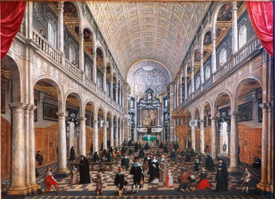 View of the Interior of the Church of the Jesuits in Antwerp by Sebastian Vrancx