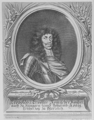 Leopold I, Holy Roman Emperor, engraved by Bartholomaus Kilian II by Sebastian van Dryweghen