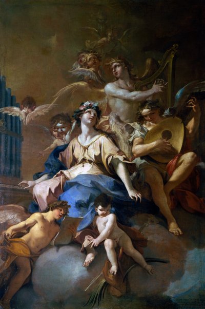 Glory of St Cecilia with Musical Angels by Sebastiano Galeotti