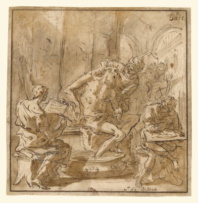 The Death of Seneca (recto); Study of a Man (verso) by Sebastiano Ricci