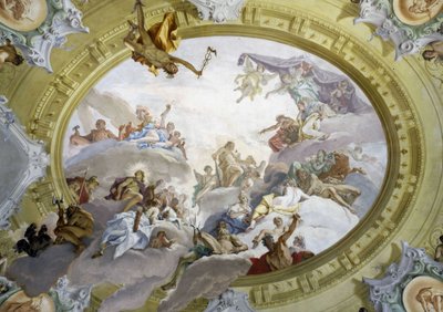 The Apotheosis of Hercules. Fresco by Sebastiano Ricci (1659-1734). Marucelli Fensi Palace, Florence. by Sebastiano Ricci
