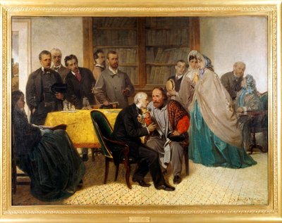 The meeting of Giuseppe Garibaldi and Alessandro Manzoni by Sebastiano de Albertis