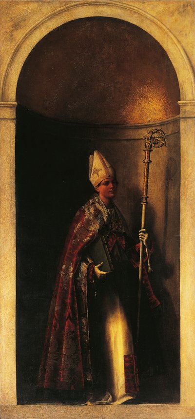 Saint Louis of Toulouse, decoration from organ door by Sebastiano del (c.1485 1547) Piombo