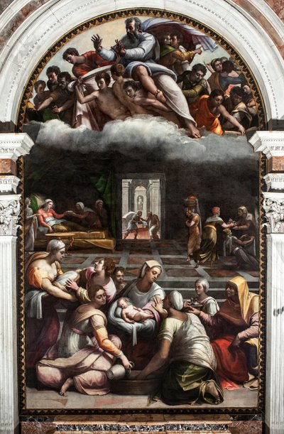 The Birth of the Virgin by Sebastiano del (c.1485 1547) Piombo