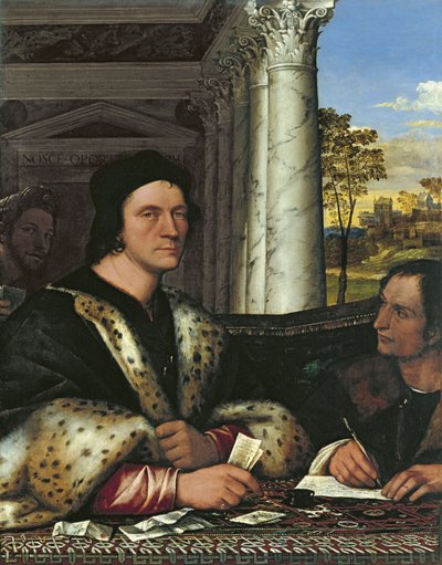 Portrait of Ferry Carondelet with his Secretary by Sebastiano del Piombo