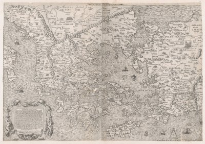 Speculum Romanae Magnificentiae: Map of Greece, mid-16th century by Sebastiano di Re
