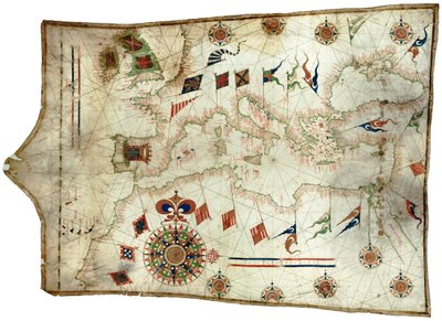 Chart of Mediterranean and North East Atlantic by Sebastia?o Lopes