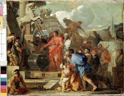 Augustus before the Tomb of Alexander the Great by Sébastien Bourdon
