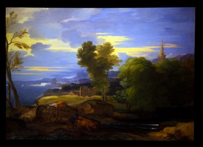 Oxen in a Pastoral Landscape by Sébastien Bourdon