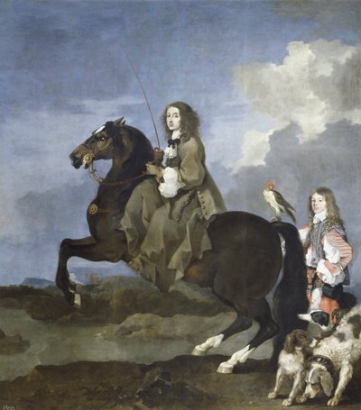 Christina of Sweden on Horseback by Sébastien Bourdon