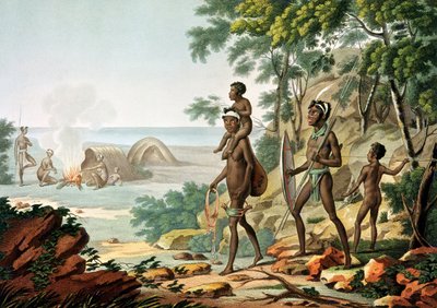 Port Jackson, New Holland: Aboriginal Family, from 