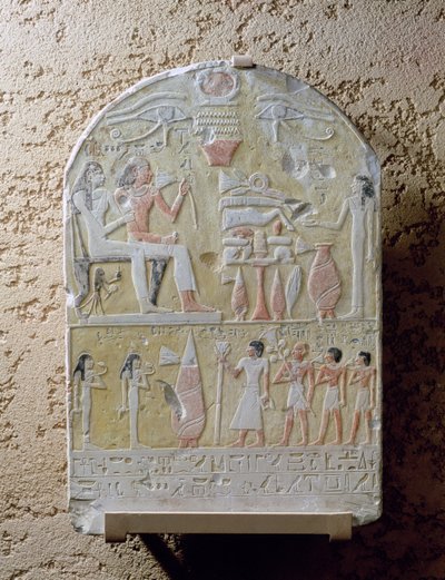 Funerary stele of Tembu by Second Intermediate Period Egyptian