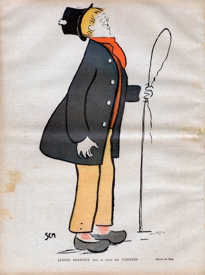 Albert Jules Dumont, Actor - Caricature by SEM in 