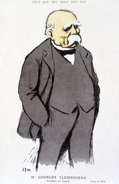 Portrait of Georges Clémenceau - by Sem, in 