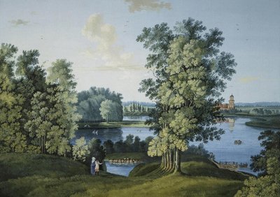 View of the Large Pond in the Park in Tsarskoye Selo by Semen Fedorovich Shchedrin