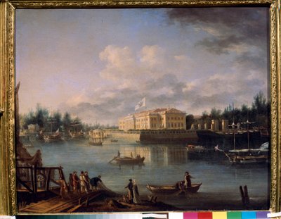 View of the Kamennoostrovski Palace from the Strogonov Quay, St Petersburg by Semen Fedorovich Shchedrin