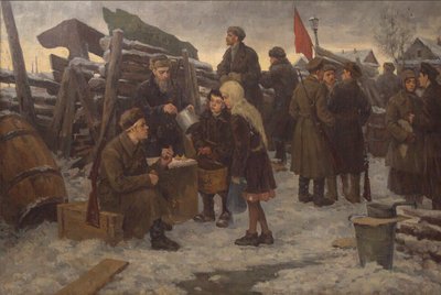 Morning on the Barricades by Semyon Gavrilovich Nikiforov