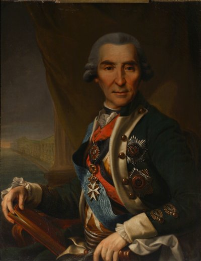 Portrait of Ivan Loginovich Golenishchev-Kutuzov, Early 1800s by Semyon Glukovsky
