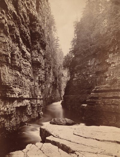 Ausable Chasm - Up the River from Table Rock, c. 1880 by Seneca Ray Stoddard