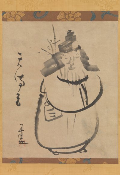 Sugawara no Michizane as Tenjin Traveling to China by Sengai Gibon