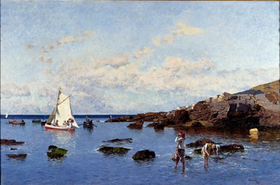 View of the riviera, Genoa, Italy by Serafin Avendano