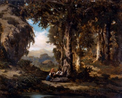 Figures in Wood or Rest in Woods by Serafino de Tivoli