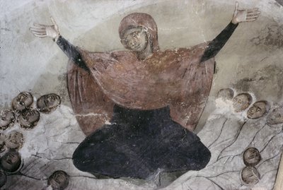 Rachel Mourning her Children, from the church of St Demetrius by Serbian School